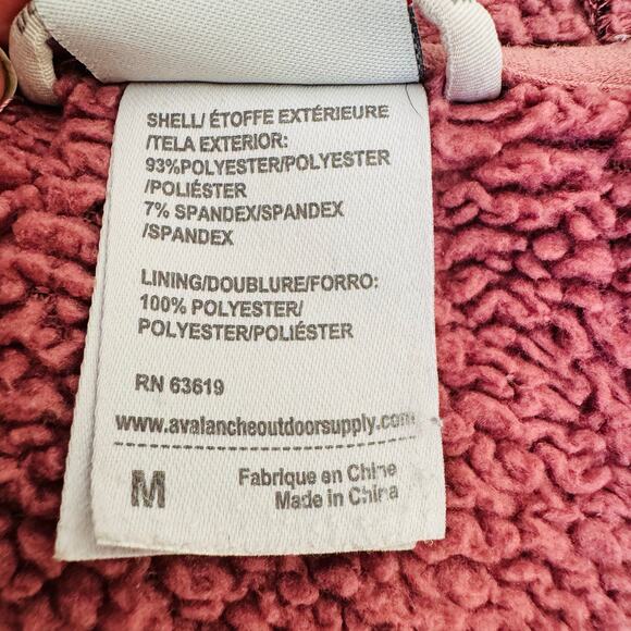 Avalanche Outdoor Amber Fleece Lined Soft Shell Burgundy Purple Hoodie Jacket M - Picture 9 of 11